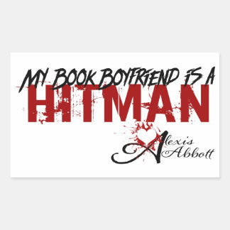 Mijn Boek Boyfriend is een Hitman Rechthoekige Sticker