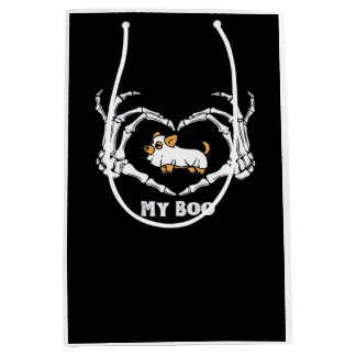 Mijn boek Chihuahua kostuum met skelet hart handen Medium Cadeauzakje