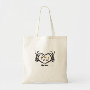 Mijn boek Chihuahua kostuum met skelet hart handen Tote Bag