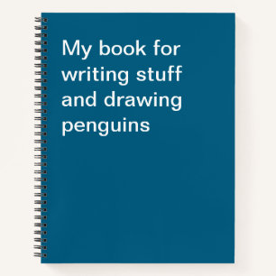 Mijn boek om dingen in op te schrijven en pinguïns
