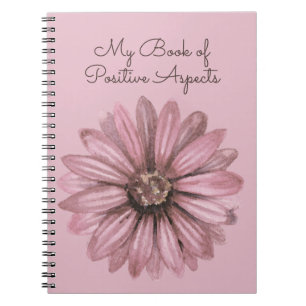 Mijn boek van positieve aspecten Pink Floral Notitieboek