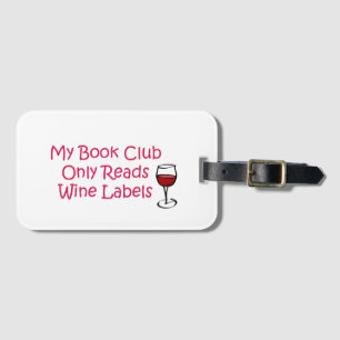 Mijn boekenclub leest alleen wijnlabels bagagelabel