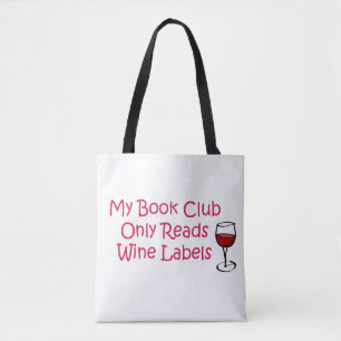 Mijn boekenclub leest alleen wijnlabels draagtas