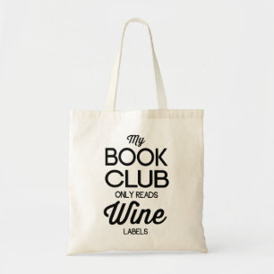 Mijn boekenclub leest alleen wijnlabels tote bag