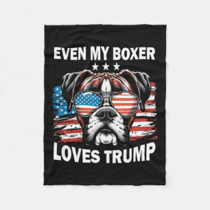 Mijn bokser houdt van Trump Fleece Deken