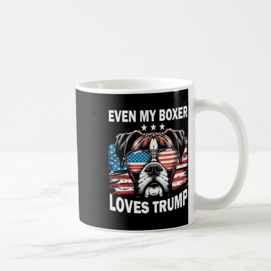 Mijn bokser houdt van Trump Koffiemok (Rechts)