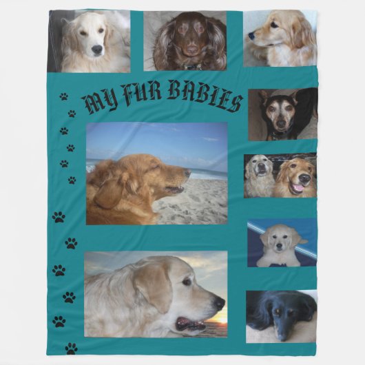 Mijn bontbabies fleece deken (Voorkant)
