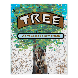 Mijn boom, standvastig en sterk, knuffel een boom perfect poster