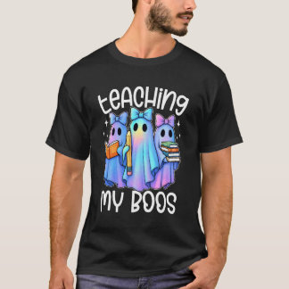 Mijn Boos Pastel Galaxy Geest Boog Halloween leren T-shirt