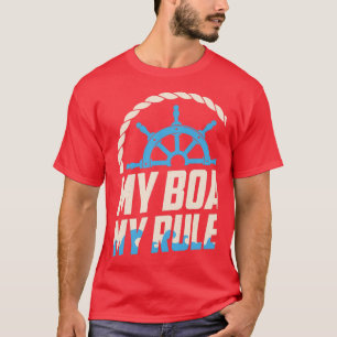 Mijn boot mijn regels grappige boeien t-shirt