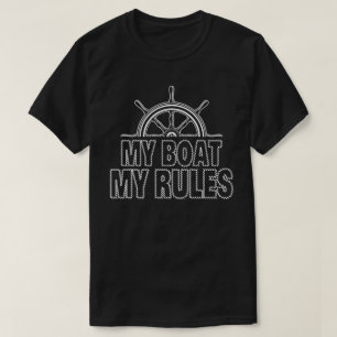 Mijn boot mijn regels grappige boeien t-shirt