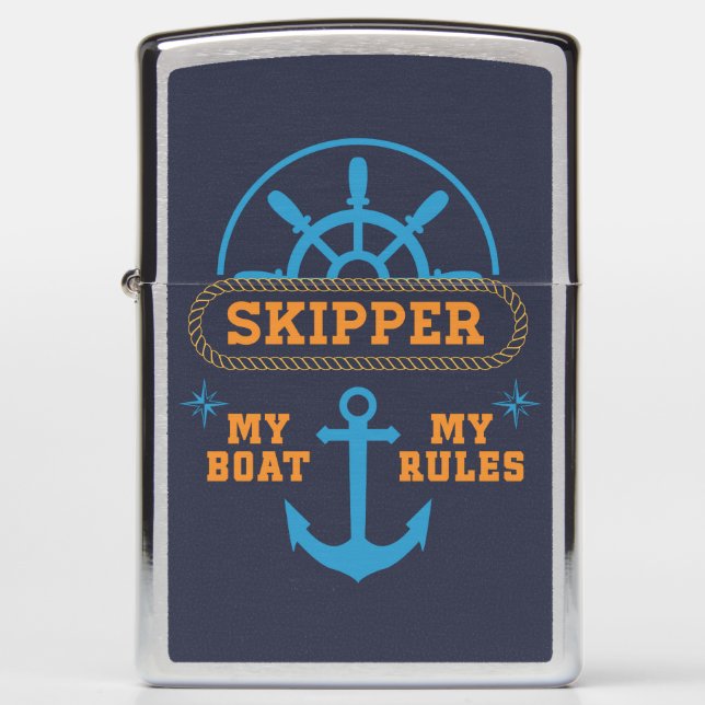 Mijn boot Mijn regels grappige schipper Motto (Voorkant)