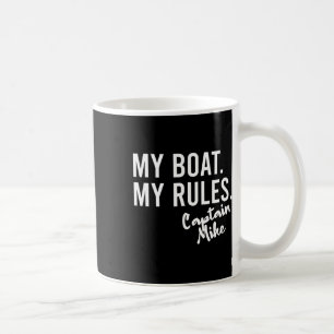 Mijn Boot Mijn Regels Kapitein Mike Gepersonalisee Koffiemok