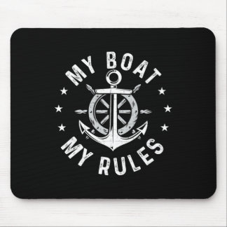 Mijn Boot Mijn Regels - Varend Zeilboot Kapitein M Muismat