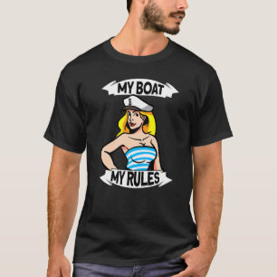 Mijn boot Mijn regels voor booteigenaars T-shirt