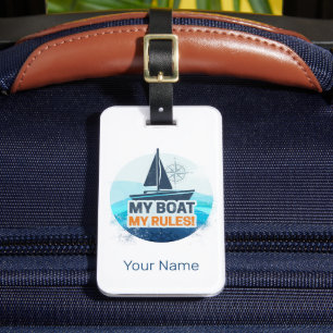 Mijn boot Mijn regels voor kapitein of schipper Vi Bagagelabel