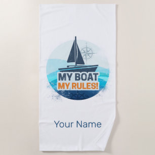 Mijn boot Mijn regels voor kapitein of schipper Vi Strandlaken