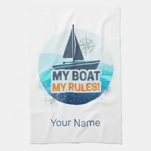 Mijn boot Mijn regels voor kapitein of schipper Vi Theedoek
