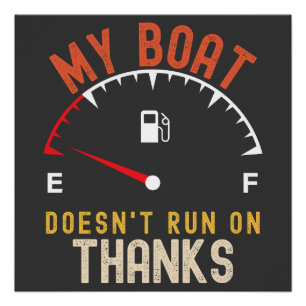 Mijn boot vaart niet op Bedankt Perfect Poster