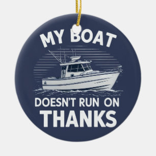 Mijn boot vaart niet op booteigenaren keramisch ornament
