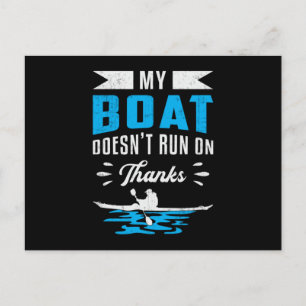 Mijn boot vaart niet op dank je kayak boot varen briefkaart