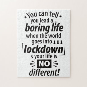 Mijn "Boring Lockdown Life" - Grappig pandemisch G Legpuzzel
