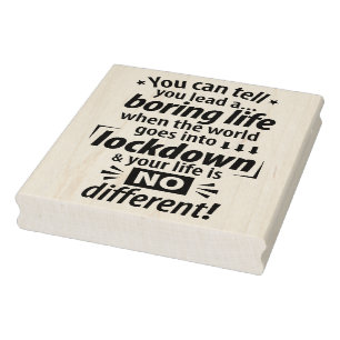 Mijn "Boring Lockdown Life" - Grappig pandemisch G Rubberstempel