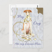 Mijn Borzoi Ate Mijn Lesson Plan Briefkaart (Voorkant / Achterkant)