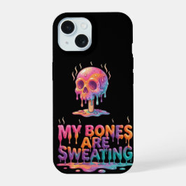 Mijn botten zweten – Smeltende ijslolly schedel iPhone 15 Hoesje