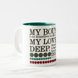 Mijn Bounty is net zo grenzeloos als het Zee... Tweekleurige Koffiemok