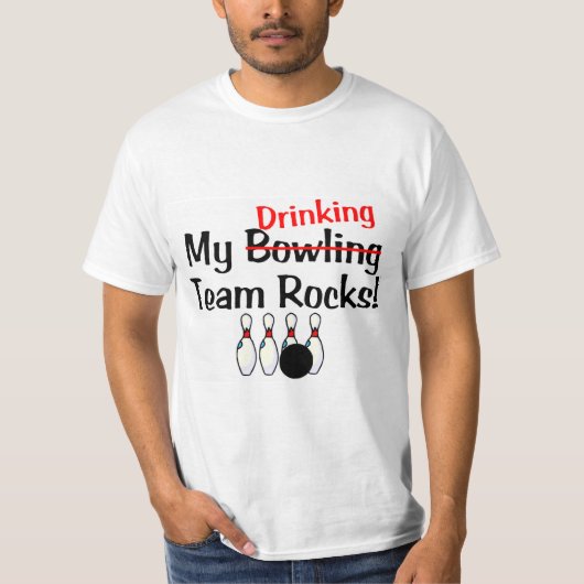 Mijn Bowling (Drink) Team Rocks T-shirt (Voorkant)