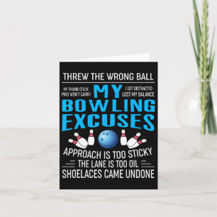 Mijn Bowling Excuses Bowling T Shirten Funny Bowle Kaart