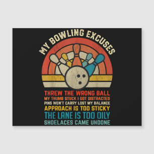 Mijn Bowling Excuses Retro  Funny Bowler Bowl