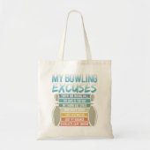Mijn Bowling Excuses Retro Ten Pin Funny Bow Tote Bag (Voorkant)