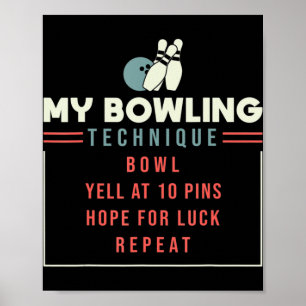 Mijn Bowling-techniek - Bowling Poster