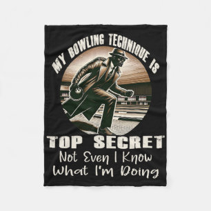 Mijn Bowling-techniek is de meest geheime grappige Fleece Deken