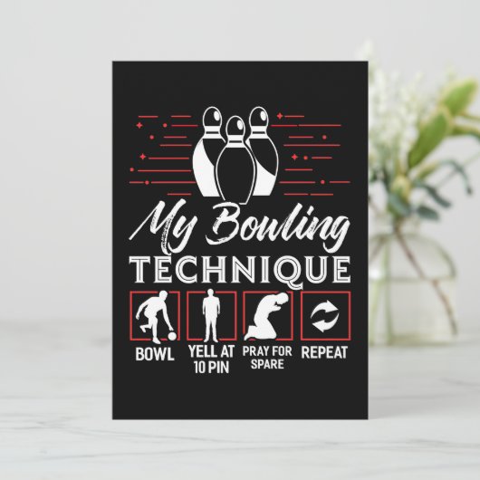 Mijn Bowling-techniek Kaart (Staand voorkant)