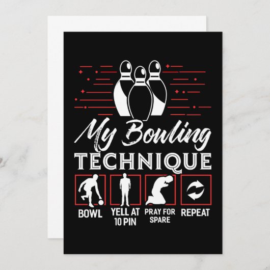 Mijn Bowling-techniek Kaart (Voorkant / Achterkant)