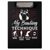 Mijn Bowling-techniek Klembord (Voorkant)