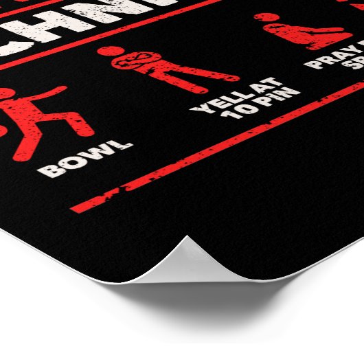 Mijn Bowling-techniek om 10-pins te bedelen Poster (Hoek)