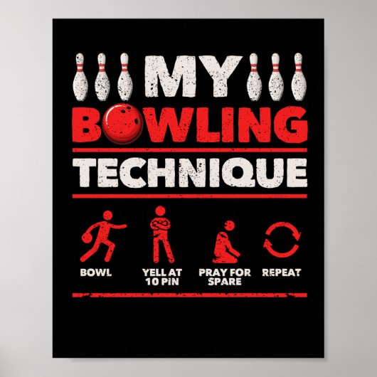 Mijn Bowling-techniek om 10-pins te bedelen Poster (Voorkant)