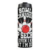 Mijn Bowling Techniek Top Secret Graphic Thermosbeker (Voorkant)