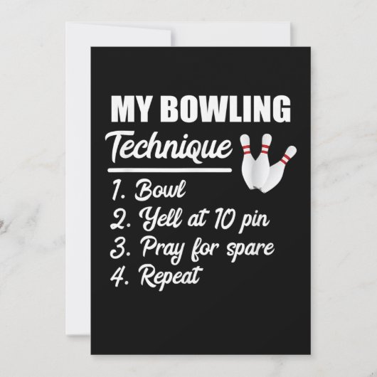 mijn bowlingtechniek kom op 10 speld save the date (Voorkant)