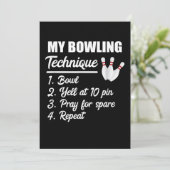 mijn bowlingtechniek kom op 10 speld save the date (Staand voorkant)