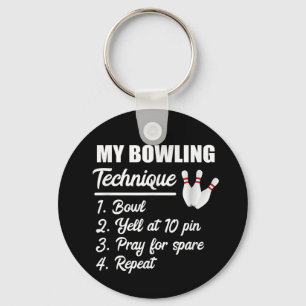 mijn bowlingtechniek kom op 10 speld sleutelhanger