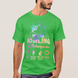 Mijn bowlingtechniek, mijn liefde Bowling T-shirt