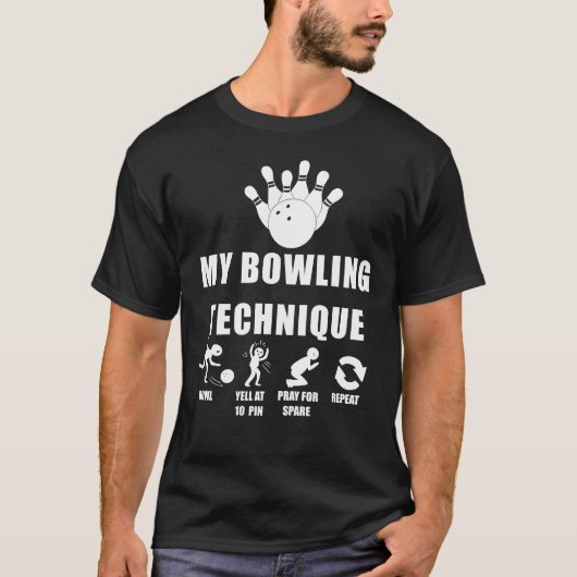 mijn bowlingtechniek t-shirt (Voorkant)