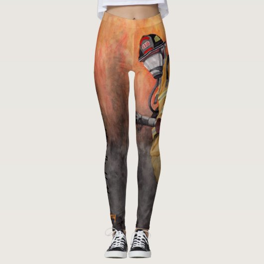 Mijn brandweerman is hete Leggings personaliseren (Voorkant)