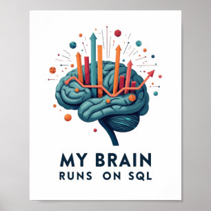 Mijn brein draait op SQL – Data Team Poster