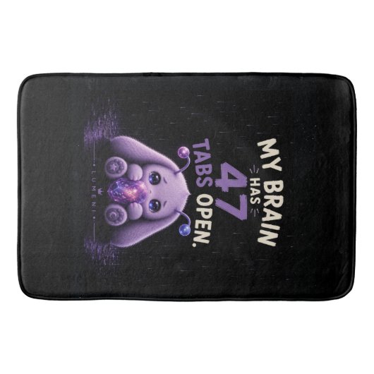 Mijn Brein Heeft 47 Tabbladen Open Badmat (Voorkant)